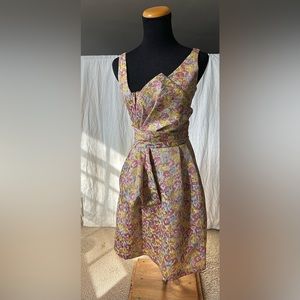 ZacPosen Gold Floral Dress
